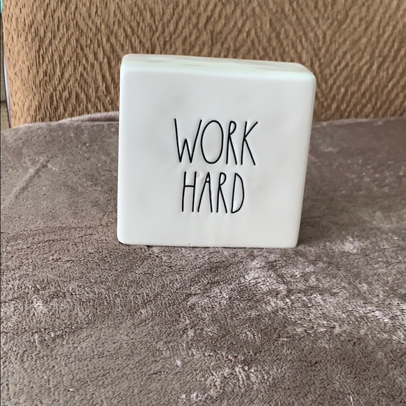 Rae Dunn “Work Hard” or “Stay Humble” glass sign - Picture 3 of 4